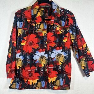 Mirror Image Womens Jacket Blazer ButtonUp Red L